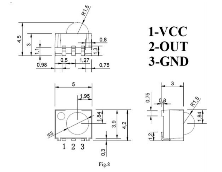 红外接收器IRM-V688-K2的特点和封装尺寸 红外接收器IRM-V688-K2的特点和封装尺寸